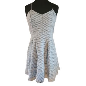 Topshop white blue lace dress size 10